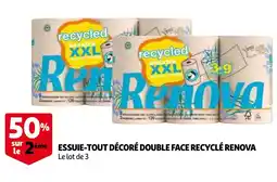 Auchan essuie-tout décoré double face recyclé renova aanbieding