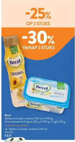 OKay Becel bakken en braden vloeibaar of broodsmeersel aanbieding