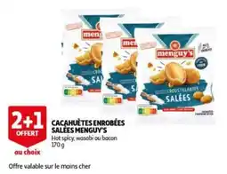 Auchan Cacahuètes enrobées salées menguy's aanbieding