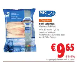 Colruyt Diepvries Boni Selection Alaska-pollakfilets aanbieding