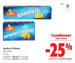Colruyt Soubry Al Dente alle pasta aanbieding