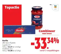 Colruyt Barilla alle saus of pasta aanbieding