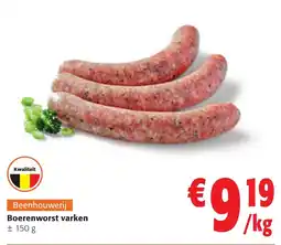 Colruyt Boerenworst varken aanbieding