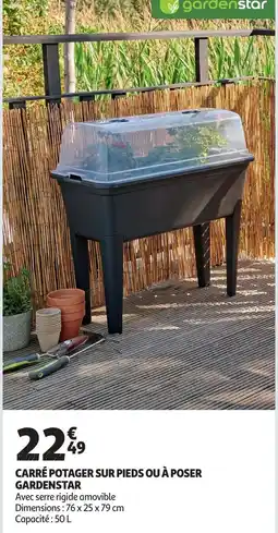 Auchan Carré potager sur pieds ou à poser gardenstar aanbieding
