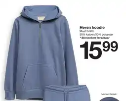 Zeeman Heren hoodie aanbieding