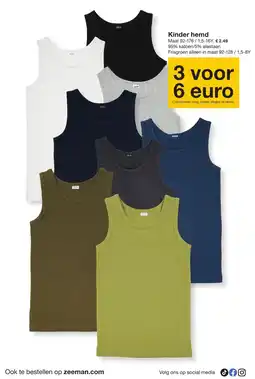 Zeeman Kinder hemd aanbieding