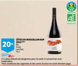 Auchan Côtes du roussillon aop aanbieding