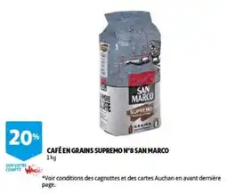 Auchan café en grains supremo n°8 san marco aanbieding