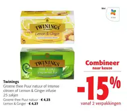 Colruyt Twinings groene thee aanbieding