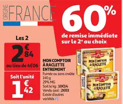 Auchan mon comptoir à raclette entremont aanbieding