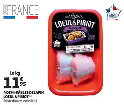 Auchan 4 demi-râbles de lapin loeul & piriot aanbieding