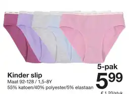 Zeeman Kinder slip aanbieding
