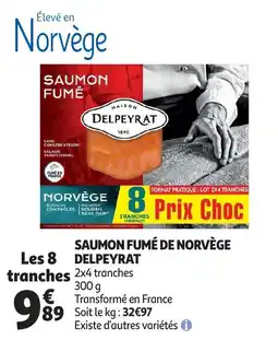 Auchan saumon fumé de norvège delpeyrat aanbieding