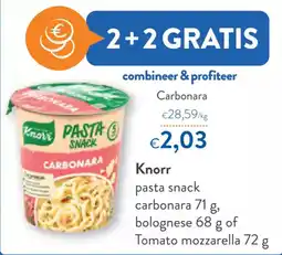 OKay Knorr pasta snack carbonara aanbieding