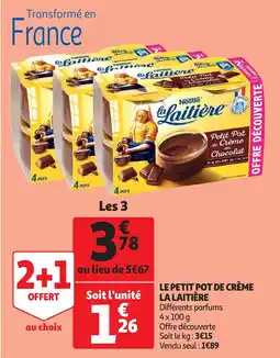 Auchan le petit pot de crème la laitière aanbieding