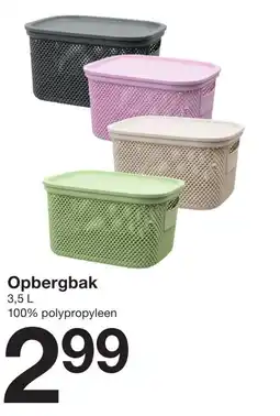 Zeeman Opbergbak aanbieding
