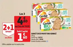 Auchan Sablé coco pavot bio gerblé aanbieding