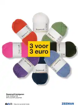 Zeeman Supersoft breigaren aanbieding