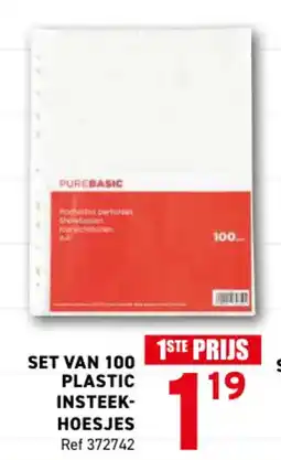 Trafic set van 100 plastic insteek-hoesjes aanbieding