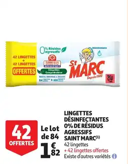 Auchan lingettes désinfectantes saint marc aanbieding
