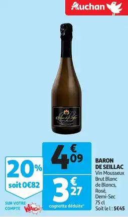 Auchan baron de seillac vin mousseux aanbieding