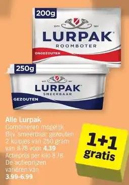 Albert Heijn Lurpak roomboter aanbieding