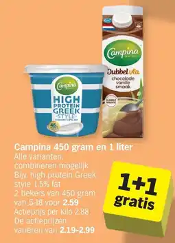 Albert Heijn Campina high protein greek style aanbieding