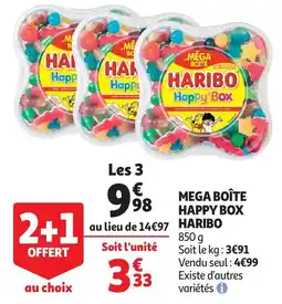 Auchan Mega boîte happy box haribo aanbieding