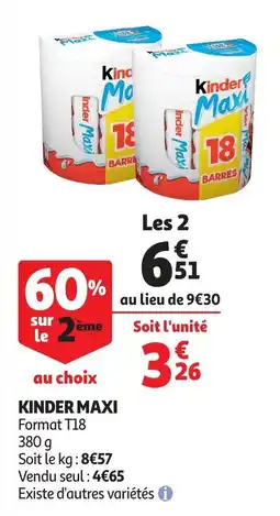Auchan kinder maxi aanbieding