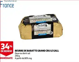 Auchan beurre de baratte grand cru le gall aanbieding
