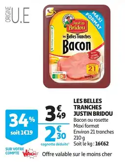 Auchan Les belles tranches bacon aanbieding