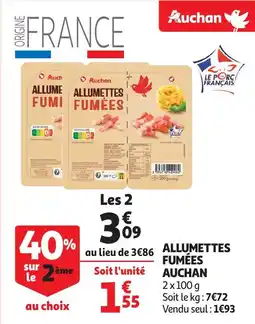 Auchan allumettes fumées aanbieding