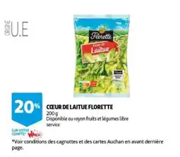 Auchan Cœur de laitue florette aanbieding