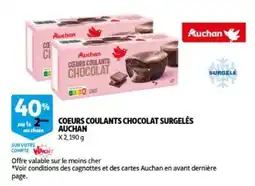 Auchan Coeurs coulants chocolat aanbieding