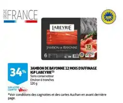 Auchan jambon de bayonne 12 mois d'affinage aanbieding