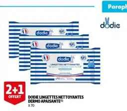 Auchan dodie lingettes nettoyantes dermo apaisante aanbieding