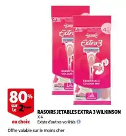 Auchan Rasoirs jetables extra 3 wilkinson aanbieding