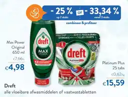 OKay Dreft alle vloeibare afwasmiddelen of vaatwastabletten aanbieding