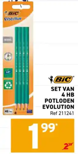 Trafic Set van 4 hb potloden evolution aanbieding