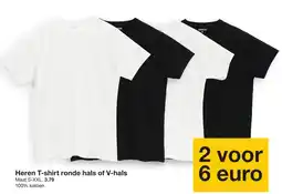 Zeeman Heren T-shirt ronde hals of V-hals aanbieding