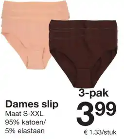 Zeeman Dames slip aanbieding