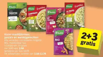Knorr maaltijdmixen, pasta's en wereldgerechten