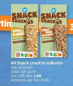 Albert Heijn AH Snack crack'rs volkoren aanbieding