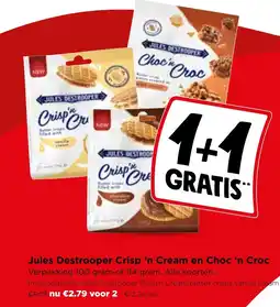 Jumbo Jules Destrooper Crisp 'n Cream en Choc 'n Croc aanbieding