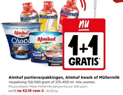 Jumbo Almhof portieverpakkingen, almhof kwark of müllermilk aanbieding