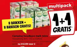 Jumbo Campina houdbare melk tetra aanbieding