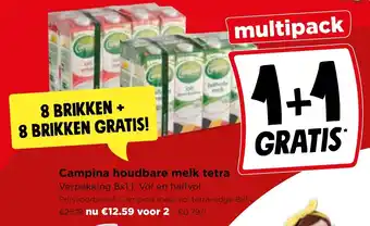 Campina houdbare melk tetra