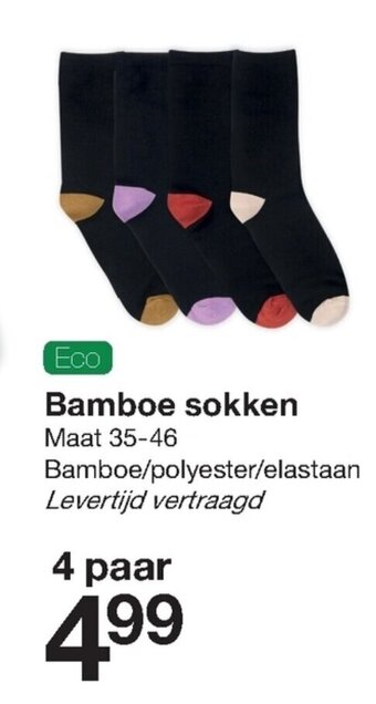 Zeeman Bamboe sokken aanbieding