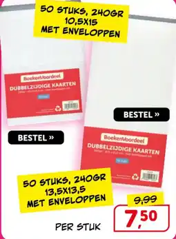 Boekenvoordeel Dubbelzijdige kaarten aanbieding