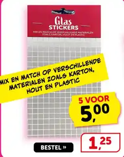 Boekenvoordeel Glas stickers aanbieding